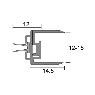Kilargo IS7330si aluminium meeting stile and door edge seals